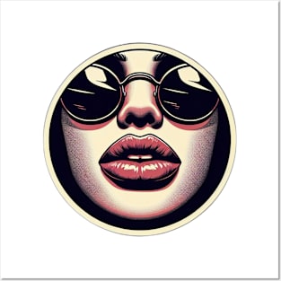 badass lips urban girl Posters and Art